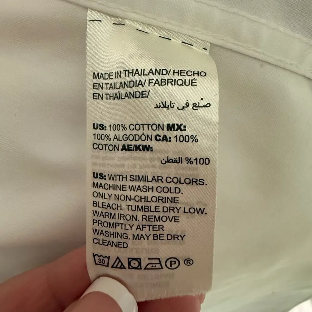 Talbots Sz 2X Black and White Cotton Plaid blouse - Picture 4 of 5